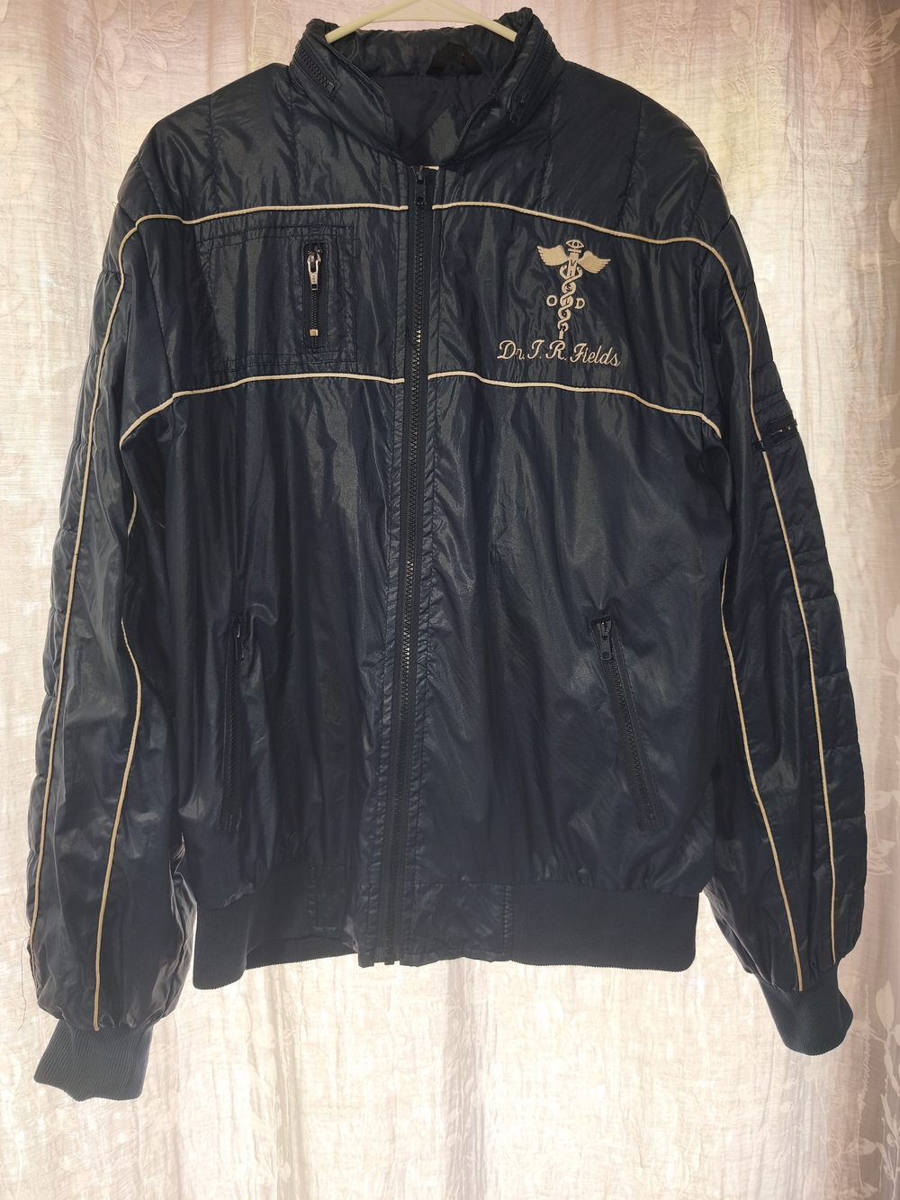 Men's Navy Blue Windbreaker Jacket Size L